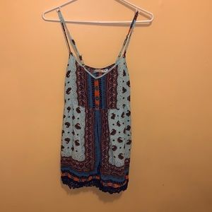 Spaghetti strap romper with pockets